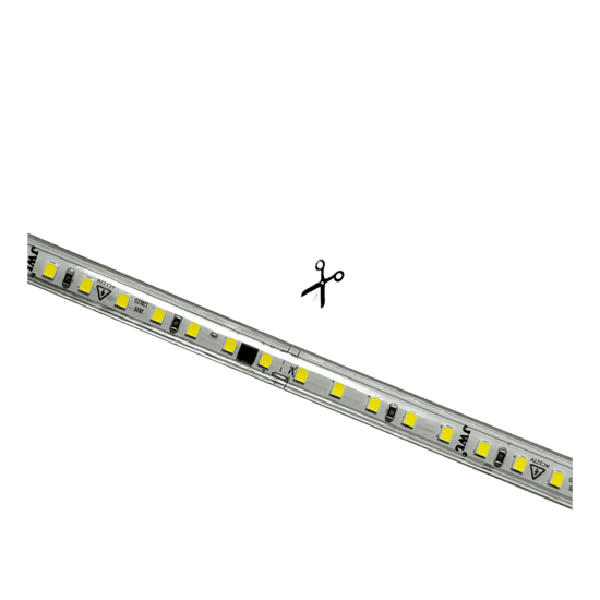 Manguera LED Luminosa Blanca de Resina Transparente y Flexible / Para