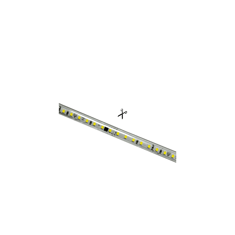 Manguera LED Luminosa Blanca de Resina Transparente y Flexible / Para