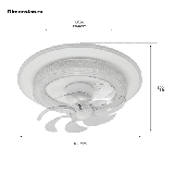 Ventilador de Techo con Luminario LED de 110 V CA 50/60 Hz / 88 W / 3
