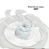 Ventilador de Techo con Luminario LED de 110 V CA 50/60 Hz / 88 W / 3