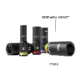 Juego de Dados de Impacto KNECT™ (M) / 3/8" Drive Profundo / SAE y Mét