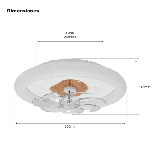 Ventilador de Techo con Luminario LED de 110 V CA 50/60 Hz / 88 W / 3