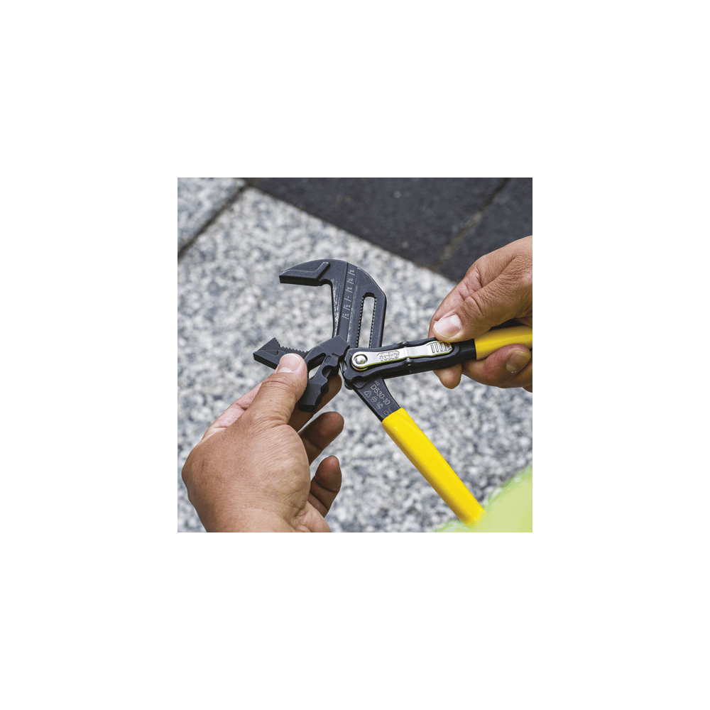 Llave de Pinzas Inglesa y Perico de 10" (25.4 cm). Multiusos de Rápido