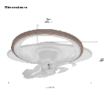 Ventilador de Techo con Luminario LED de 110 V CA 50/60 Hz / 88 W / 3