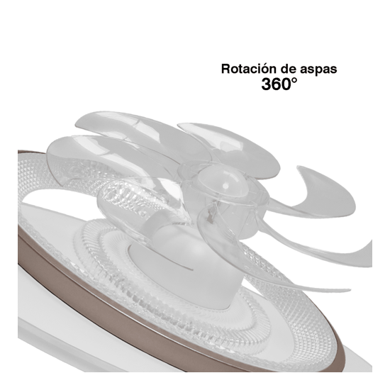 Ventilador de Techo con Luminario LED de 110 V CA 50/60 Hz / 88 W / 3