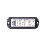 Luz Auxiliar Ultra Brillante X13 de 4 LEDs, color Ámbar, con mica tran