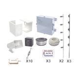 KIT ESENCIAL PARA 25Mts PERIMETRALES DE CERCO ELÉCTRICO PARA PROTECCIÓ
