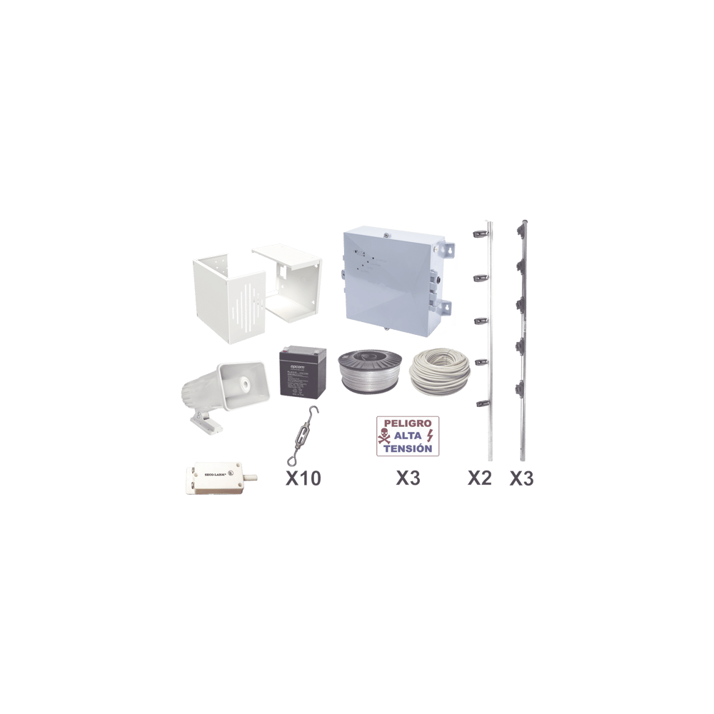 KIT ESENCIAL PARA 25Mts PERIMETRALES DE CERCO ELÉCTRICO PARA PROTECCIÓ