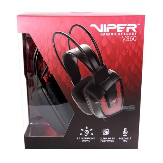 AUDIFONO GAMER PATRIOT VIPER V360 PV3607UMLK VIR.1 RGB