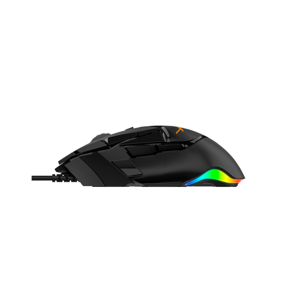 MOUSE GAMER XZEAL ALAMBRICO XZ950 16000 DPI 10 BOTONES NEGRO XZMX950B