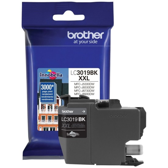 CARTUCHO BROTHER LC3019BK NEGRO 3000 PAGINAS APORX. ALTO REND. P/MFCJ