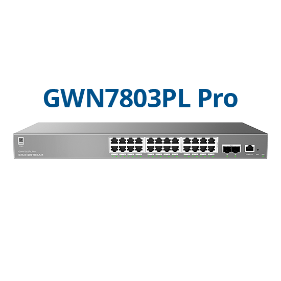 GWN7803PL-Pro, Switch PoE Administrable capa 2++, 24 x GigaEth PoE/PoE