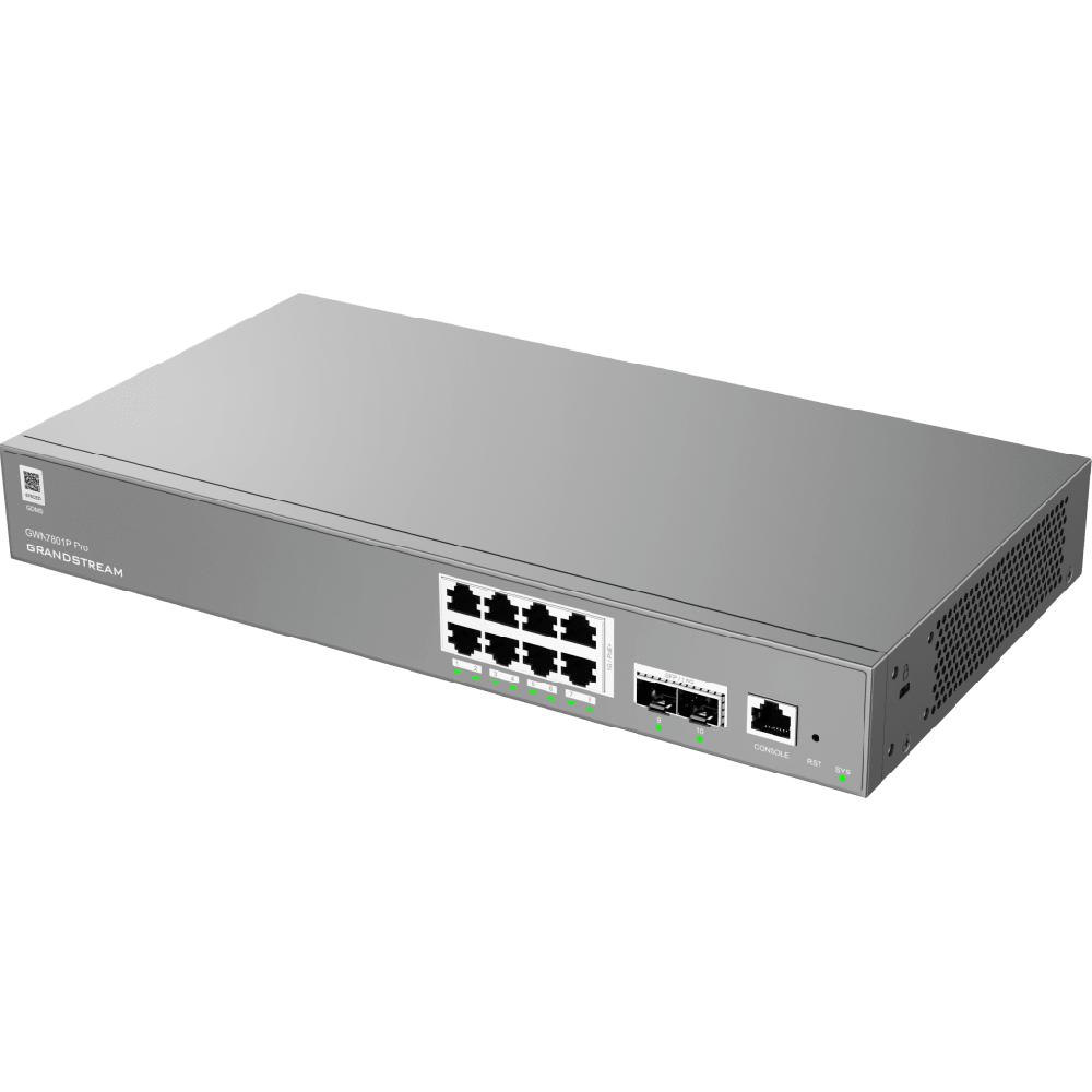 GWN7801P-Pro, Switch PoE Administrable capa 2++, 8 x GigaEth PoE/PoE+