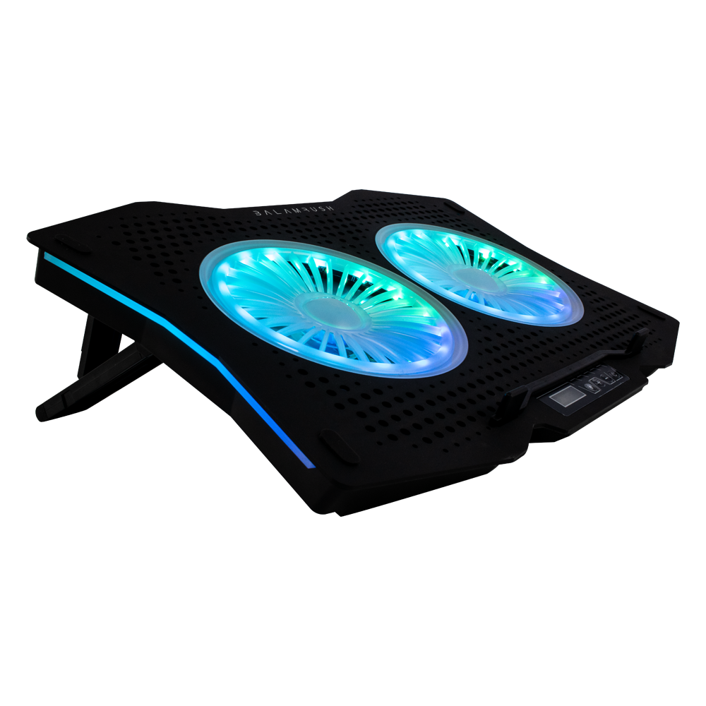 BASE ENFRIADORA GAMER BALAMRUSH 11-17" RGB 2 USB EOLOX NEGRO BR-931304