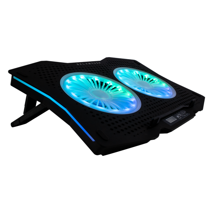 BASE ENFRIADORA GAMER BALAMRUSH 11-17" RGB 2 USB EOLOX NEGRO BR-931304