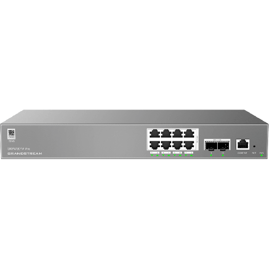 GWN7801P Pro, Switch PoE Administrable capa 2++, 8 x GigaEth PoE/PoE+
