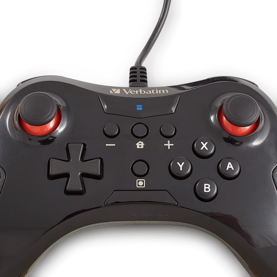 CONTROL CON CABLE VERBATIM PARA NINTENDO SWITCH NEGRO VB99797