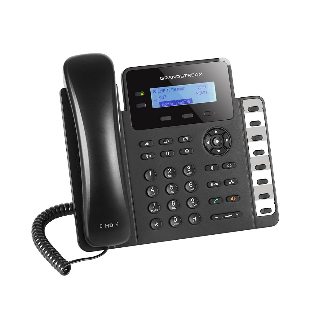 GXP1628, Teléfono IP HD, 2 SIP/Líneas, PoE, 8 Teclas BLF, GigaEth