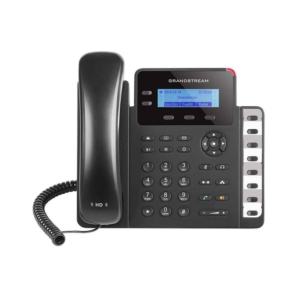 GXP1628, Teléfono IP HD, 2 SIP/Líneas, PoE, 8 Teclas BLF, GigaEth