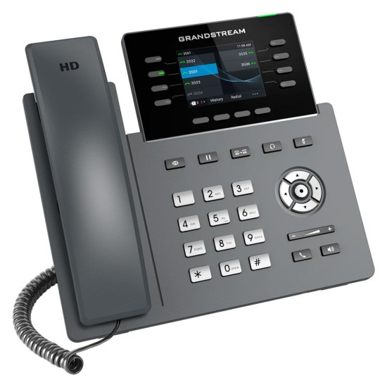 GRP2624, Teléfono IP HD Carrier-Grade, 4 cuentas SIP, 8 líneas, Blueto