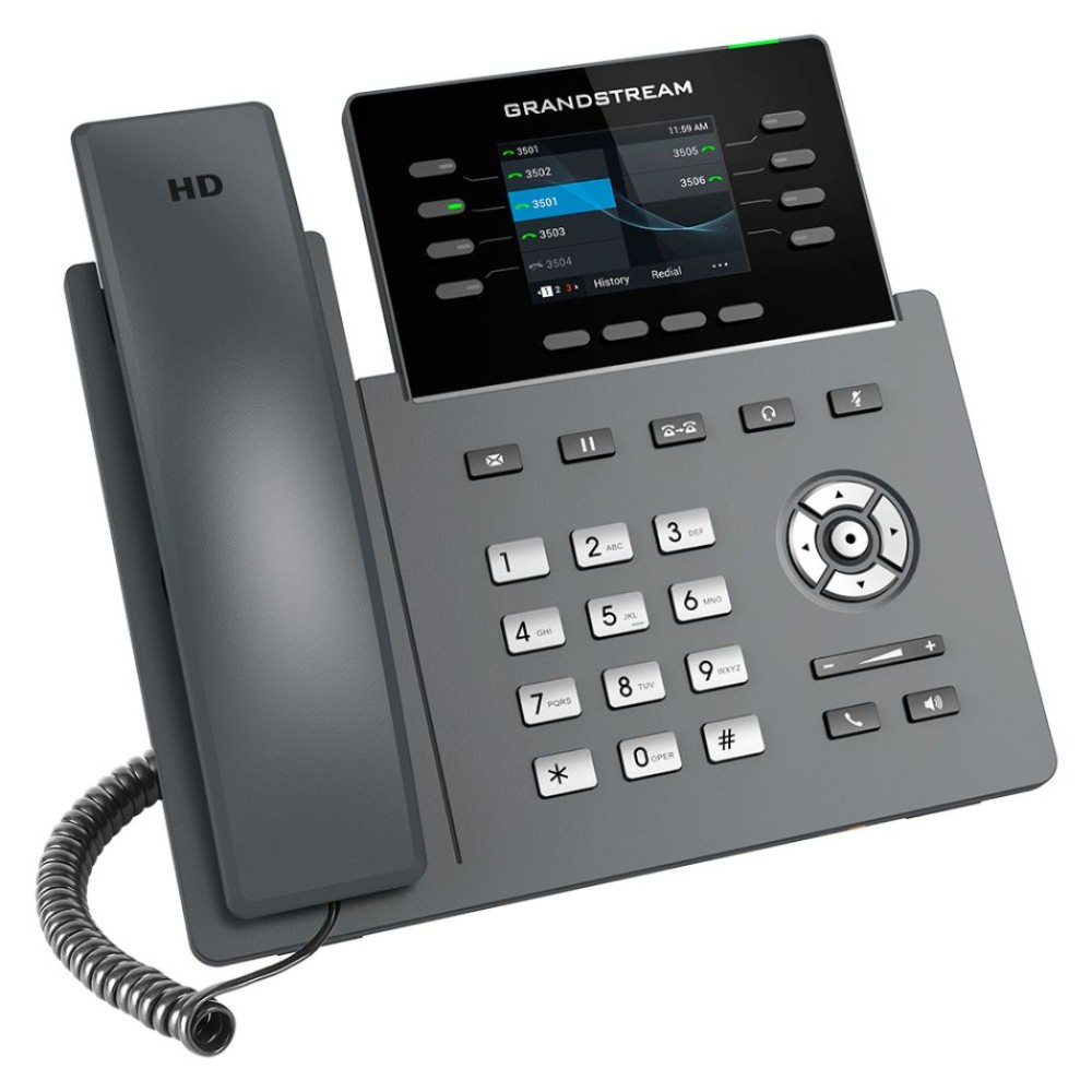 GRP2624, Teléfono IP HD Carrier-Grade, 4 cuentas SIP, 8 líneas, Blueto