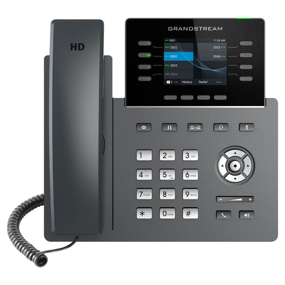 GRP2624, Teléfono IP HD Carrier-Grade, 4 cuentas SIP, 8 líneas, Blueto