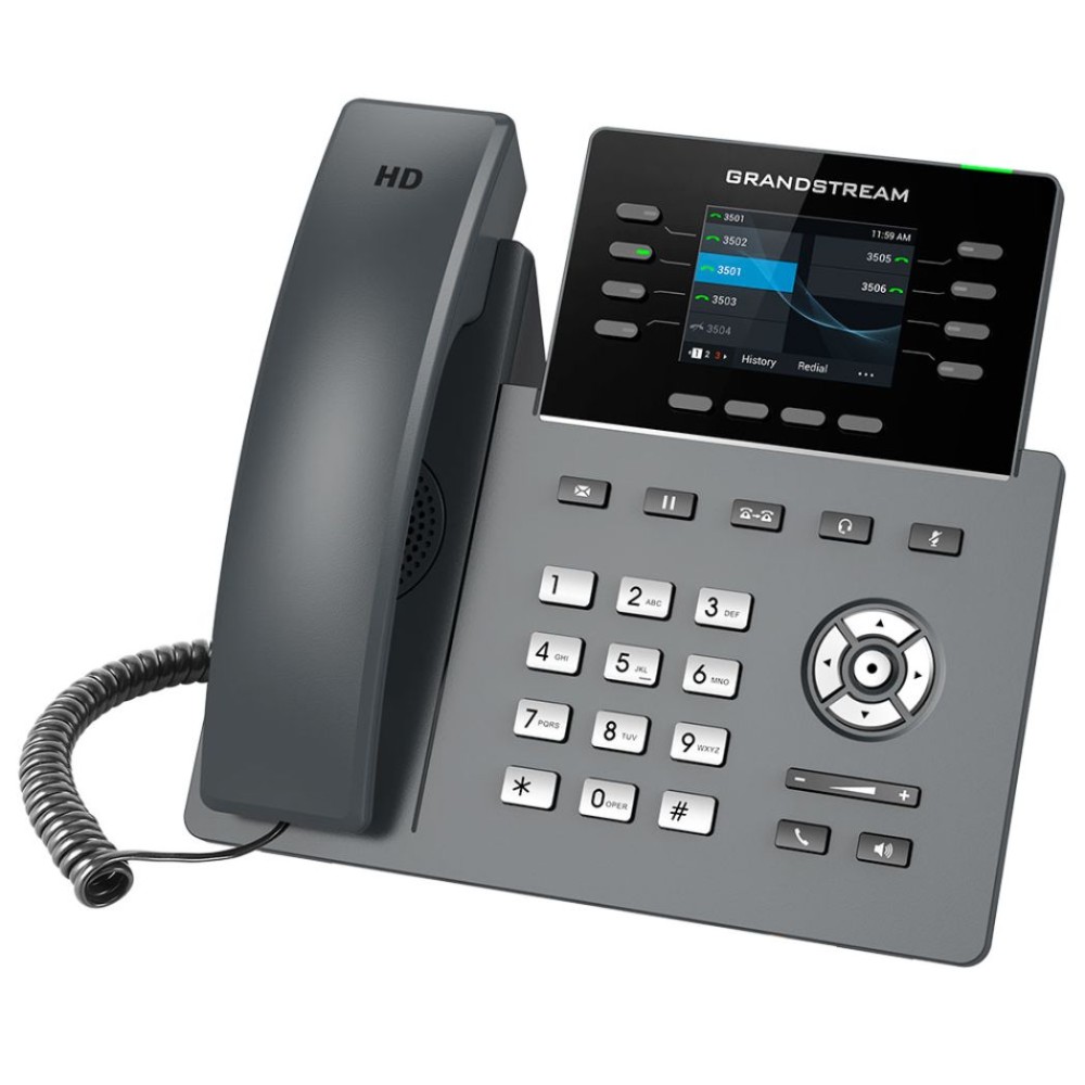 GRP2624, Teléfono IP HD Carrier-Grade, 4 cuentas SIP, 8 líneas, Blueto