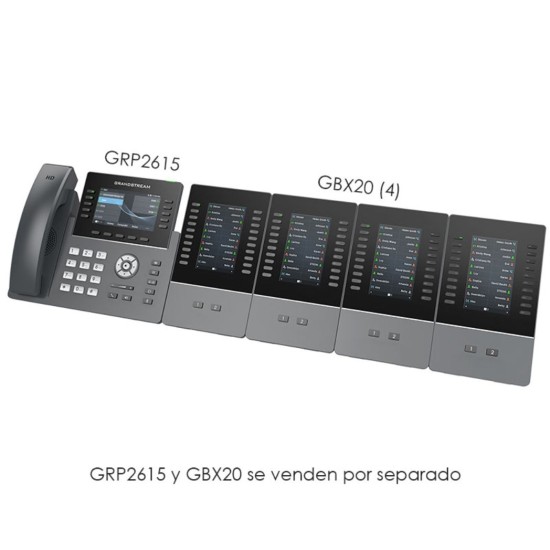 GRP2615, Teléfono IP HD Carrier-Grade, 10 Líneas, 5 cuentas SIP, WiFi,