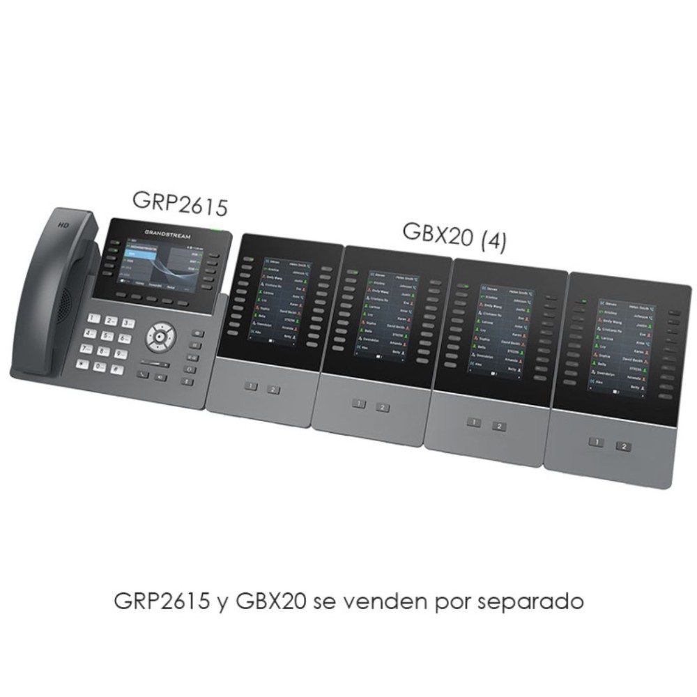 GRP2615, Teléfono IP HD Carrier-Grade, 10 Líneas, 5 cuentas SIP, WiFi,