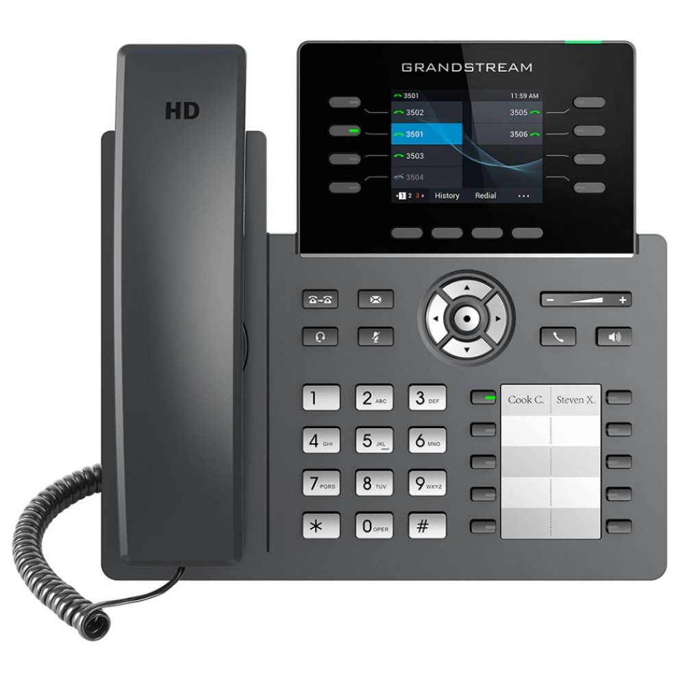 GRP2634, Teléfono IP HD Carrier-Grade, 4 cuentas SIP, 8 líneas, Blueto