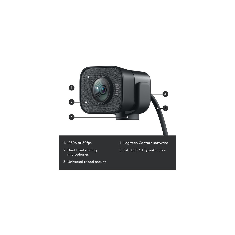 STREAMCAM PLUS LOGITECH FULL HD 1080P USB-C 960-001280