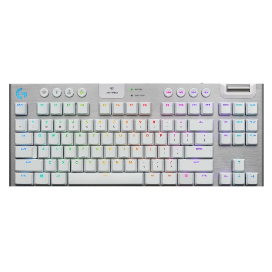 TECLADO LOGITECH G915 TKL LIGHTSPEED WIRELESS RGB BLANCO (920-009660)