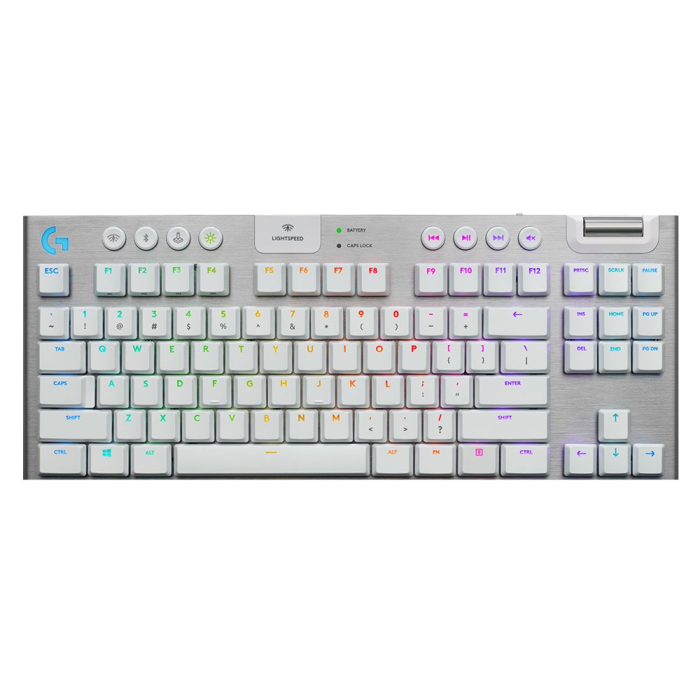 TECLADO LOGITECH G915 TKL LIGHTSPEED WIRELESS RGB BLANCO (920-009660)