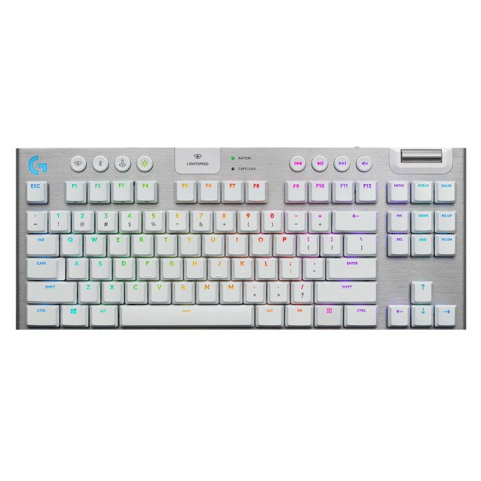 TECLADO LOGITECH G915 TKL LIGHTSPEED WIRELESS RGB BLANCO (920-009660)