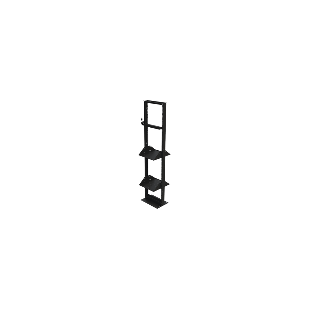 Kit de Rack Estándar 19", 24 UR con 2 Charolas y PDU (8 tomas). Ideal