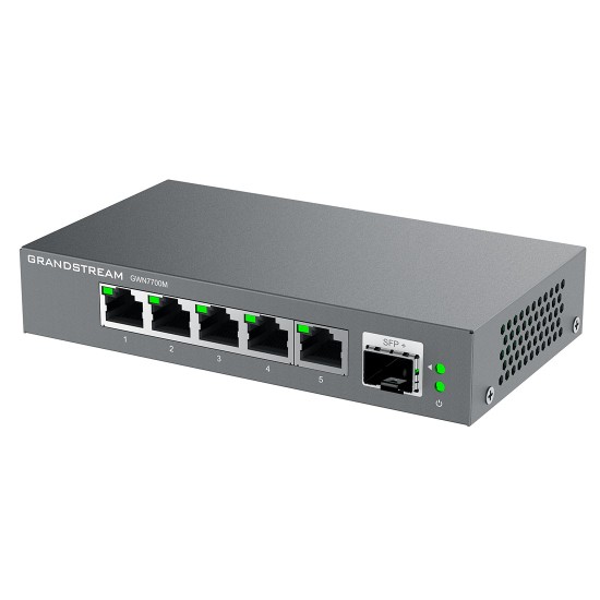 GWN7700M, Switch No Administrable, 5 puertos RJ45 de 100/1000/2500Mbps
