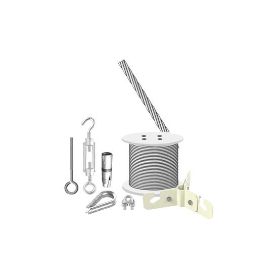 Kit de Sujeción de Mástil de 6 Metros a Piso de Concreto.