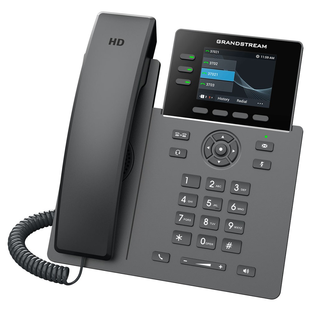 GRP2611G, Teléfono IP HD Carrier-Grade, 3 cuentas SIP, LCD 2.8" color.
