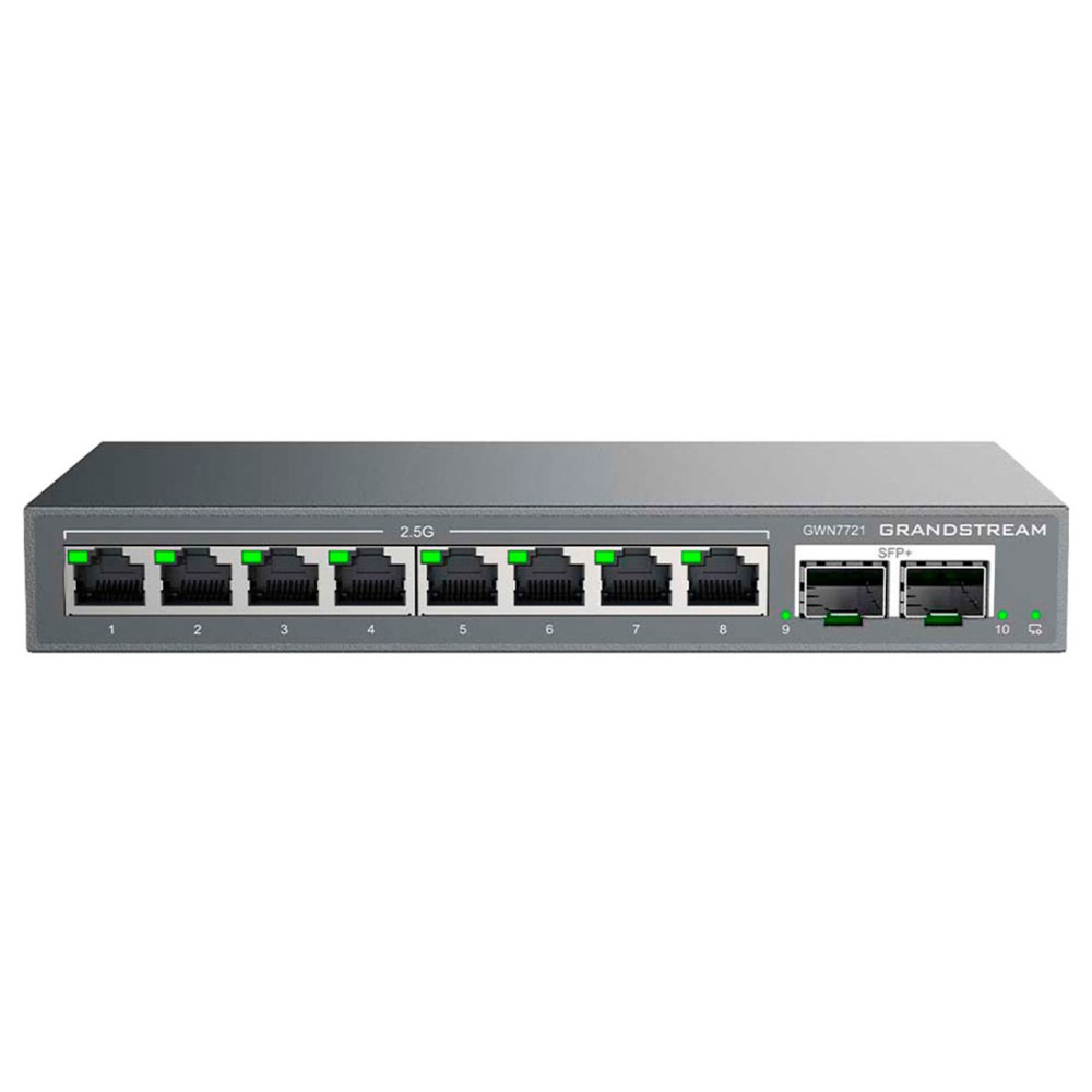 GWN7721, Switch Administrable Capa 2-lite, 8 puertos 2.5GEth, 2 puerto