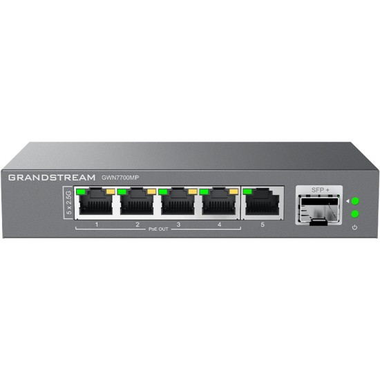 GWN7700MP, Switch No Administrable, 5 x 2.5GEth, 4 x PoE af/at hasta 3