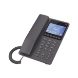GHP631W, Teléfono Hotelero IP Negro, WiFi-6, LCD Color 3.5", 2 SIP 2 l