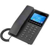 GHP631W, Teléfono Hotelero IP Negro, WiFi-6, LCD Color 3.5", 2 SIP 2 l
