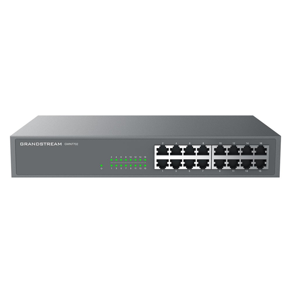 GWN7702, Switch No Administrable, 16 puertos Giga Ethernet, gabinete m