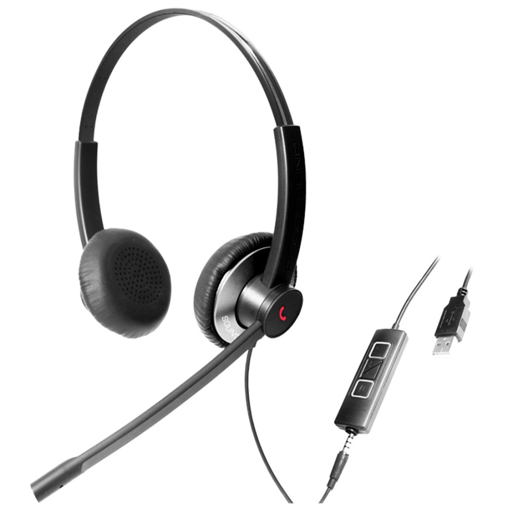 EPIC 502-G, Diadema UC, control llamada, mute y vol, 3.5mm y USB, Gris