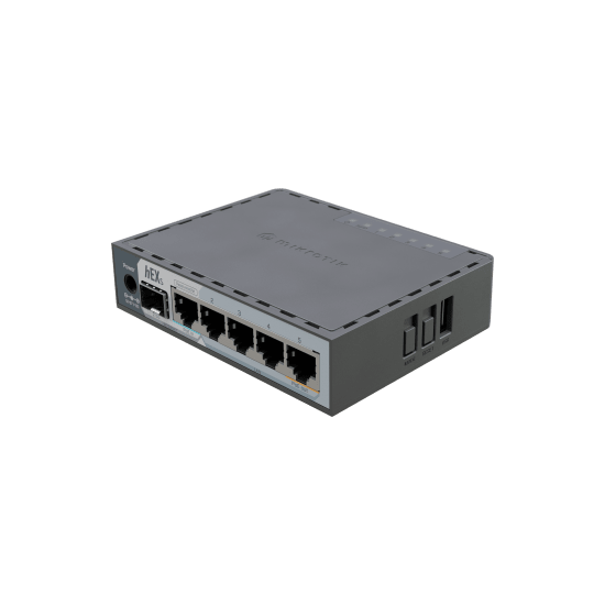 E60iUGS, hEX S, Ruteador Dual Core 950MHz, 512MB RAM, 2.5G SFP, 5xGEth