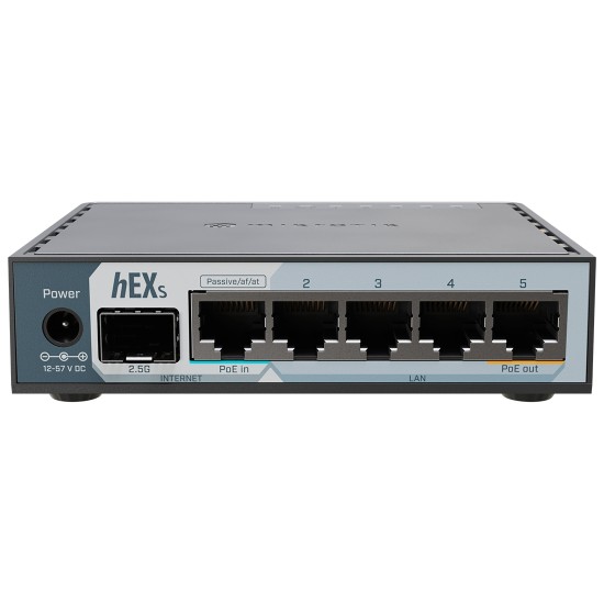 E60iUGS, hEX S, Ruteador Dual Core 950MHz, 512MB RAM, 2.5G SFP, 5xGEth
