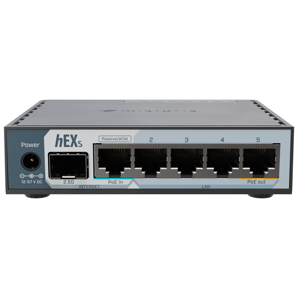 E60iUGS, hEX S, Ruteador Dual Core 950MHz, 512MB RAM, 2.5G SFP, 5xGEth