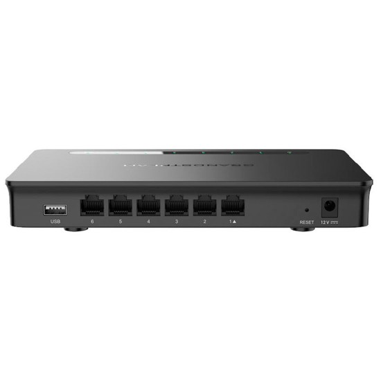 GWN7001, Ruteador Multi-WAN, Firewall y VPNs, 6xGigaEth configurables