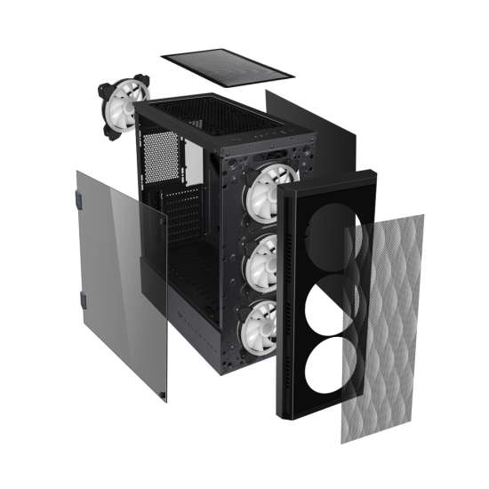 GABINETE BALAMRUSH E-ATX 4VENT ARGB 2USB 3.0 CRISTAL SGX3000 BR-931281