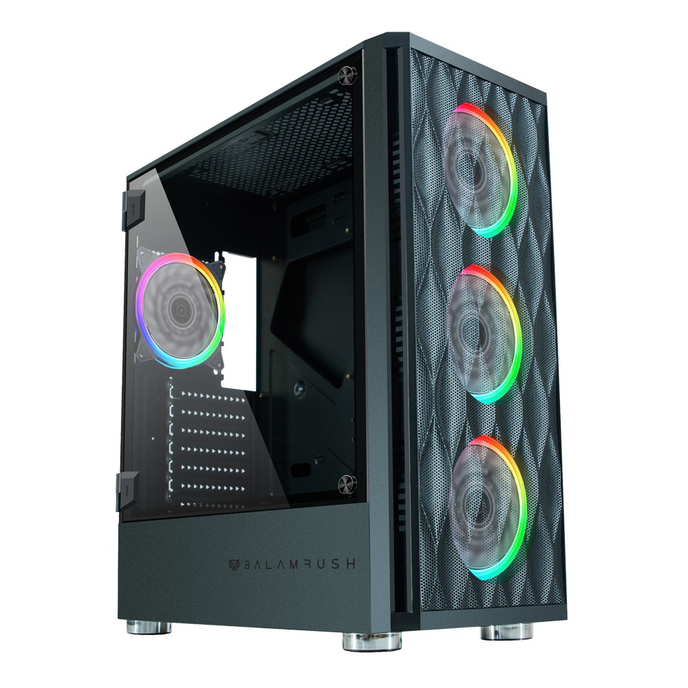 GABINETE BALAMRUSH E-ATX 4VENT ARGB 2USB 3.0 CRISTAL SGX3000 BR-931281